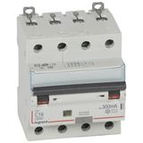 RCBO - DX³ 6000 -10 kA -4P-400 V~ -16 A -300 mA -AC type