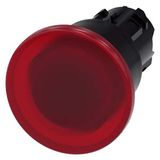 Illuminated mushroom pushbutton, 22 mm, round, plastic, red, 40mm, latching,…3SU1001-1BA20-0AA0-Z Y11