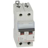 DX³6000 10kA high inlet and low outlet 2P screw circuit breaker 230V~ to 400V~ - 16A - D curve - 2 modules