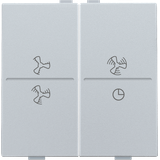 Double key with ventilator symbols 0 to 3 for wireless switch or push