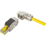 RJI MF RJ45 plug Cat6A, 8p IDC angled