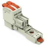 1-conductor female connector lever Push-in CAGE CLAMP® light gray