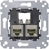 2xRJ45 data socket, Cat 5 STP