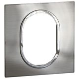 Arteor 1 Gang Surround Plate 3 Module Round Brushed Stainless Steel