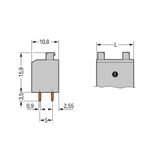 PCB terminal block push-button 1.5 mm² gray