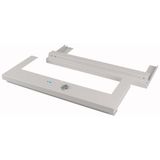 Top/Bottom-panel for Surface-Mounting Installation distribution board, with cut-out for cable entry, WxD=600x249mm