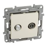 TV-SAT passthrough socket Niloé - attenuation -14 dB - ivory