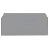 End and intermediate plate 2.5 mm thick gray