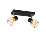 Ardon spotlight 2-pc E14 matt black/polished brass