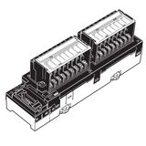 CompoNet input unit, 16 x 24 VDC inputs, NPN, 3-tier screw terminals CRT13018M