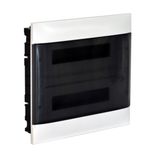 2X12 module recessed box - Smoke door - Earth terminal block - Dry wall