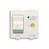 Automatic RCD, 1P+N, C16 - 30 mA, breaking capacity 3kA 10 mA White - Chiara