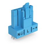 Socket for PCBs straight 5-pole blue