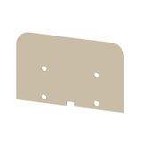 Partition plate (terminal), Intermediate plate, 47 mm x 30 mm, dark be