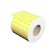 Device marking, Self-adhesive, 15 mm, Cotton fabric, yellow