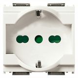 2P+E 16A universal outlet white