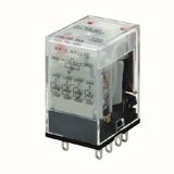 Relay, plug-in, 14-pin, 4PDT, 6 A, mechanical indicator, 100/110 VDC
