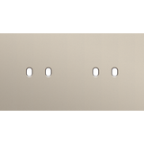 Twofold faceplate, horizontal 71 mm centre distance, for double switch