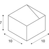 LOGS IN LED Wall luminaire,alu/white,2000K-3000K Dim to Warm