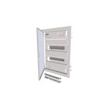 Compact distribution board-flush mounting, 2-rows, super-slim sheet steel door