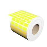 Device marking, Self-adhesive, 20 mm, Cotton fabric, yellow