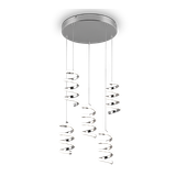 Laola LED pendant 5-pc chrome 4000K