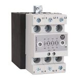 Allen-Bradley 156-C3P25NCB Three Phase Solid State Contactor with three switched poles 25 A @ 40C 600 volts AC maximum with AC control 20 - 275 volts and DC control of24 - 190 volts.