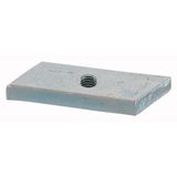 Treat-plate for cable anchoring rail M5