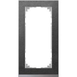 M-Pure Decor frame, 2-fold without middle bar, slate/aluminum, M-Pure Decor