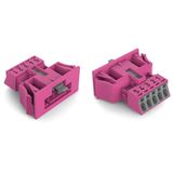 Snap-in plug 5-pole Cod. B pink