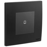 Mallia Senses 1 gang push button 6A - Matt Black