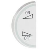 Round key cover Arteor BUS/SCS - regulation symbol - 1 module left-hand - white