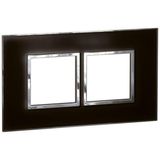 Arteor Surround Plate 4 Module Square Mirror Black