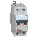 DX³6000 10kA high inlet and low outlet 2P screw circuit breaker 230V~ to 400V~ - 25A - D curve - 2 modules