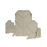 End plate (terminals), 80.35 mm x 1.5 mm, dark beige