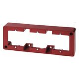 Frame 3gang surface-mtd, surface-mtd, red glossy