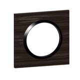 Dooxie square plate 1 post ebony wood effect finish