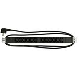 19" PDU, 12xIEC C13, Profile ALU 1U, 2m-cable, black