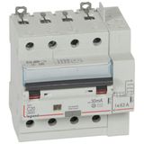 Monoblock differential circuit breaker DX³6000 10kA high inlet screw automatic high outlet 4P 400V~ - 20A - typeAC 30mA