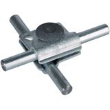 MV clamp St/tZn f. Rd 10mm with truss head screw