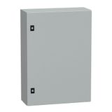 Spacial CRN plain door with mount.plate. H700xW500xD200 IP66 IK10 RAL7035..