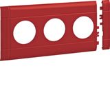Frontplate 3-gang socket BRH 100 red