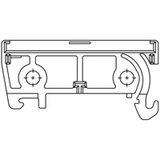 End plate, IP00, PA 66, Plastic, orange, Width: 8 mm