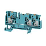 Feed-through terminal block, PUSH IN, 4 mm², 800 V, 32 A, Number of co