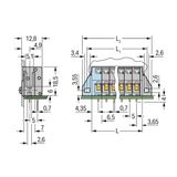 PCB terminal block push-button 2.5 mm² gray