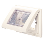 SELF SUPPORTING WATERTIGHT PLATE - FOR FLUSH-MOUNTING RECTANGULAR BOXES  - IP55 - 4 GANG - CLOUD WHITE - PLAYBUS