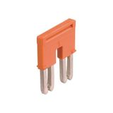 JUMPER BARS FOR SPRING BLOCK, ORANGE, 5MM SPACING, 24A, DIN RAIL MOUNT, BJDL5,7