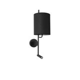 Black Fabric Shade & Black Aluminium Adjustable - Switch On/Off LED Samsung 3 Watt 210Lm 3000K LED E27 1x12 Watt 230 Volt IP20 Bulb Excluded D: 18 W: 29.6 H: 57.5 cm