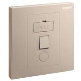 282451-C1 Galion - 1 gang switched fused connection unit with cord outlet - 13A - Rose Gold