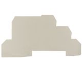 End plate (terminals), 90 mm x 1.5 mm, dark beige